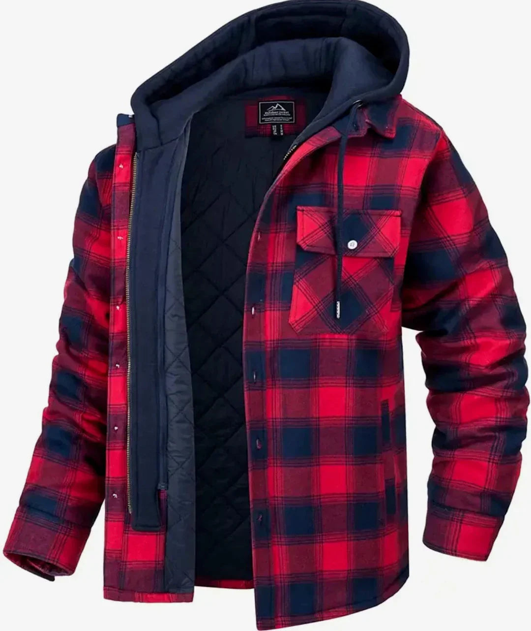 Amos | Quilted Hooded Flannel Jacket