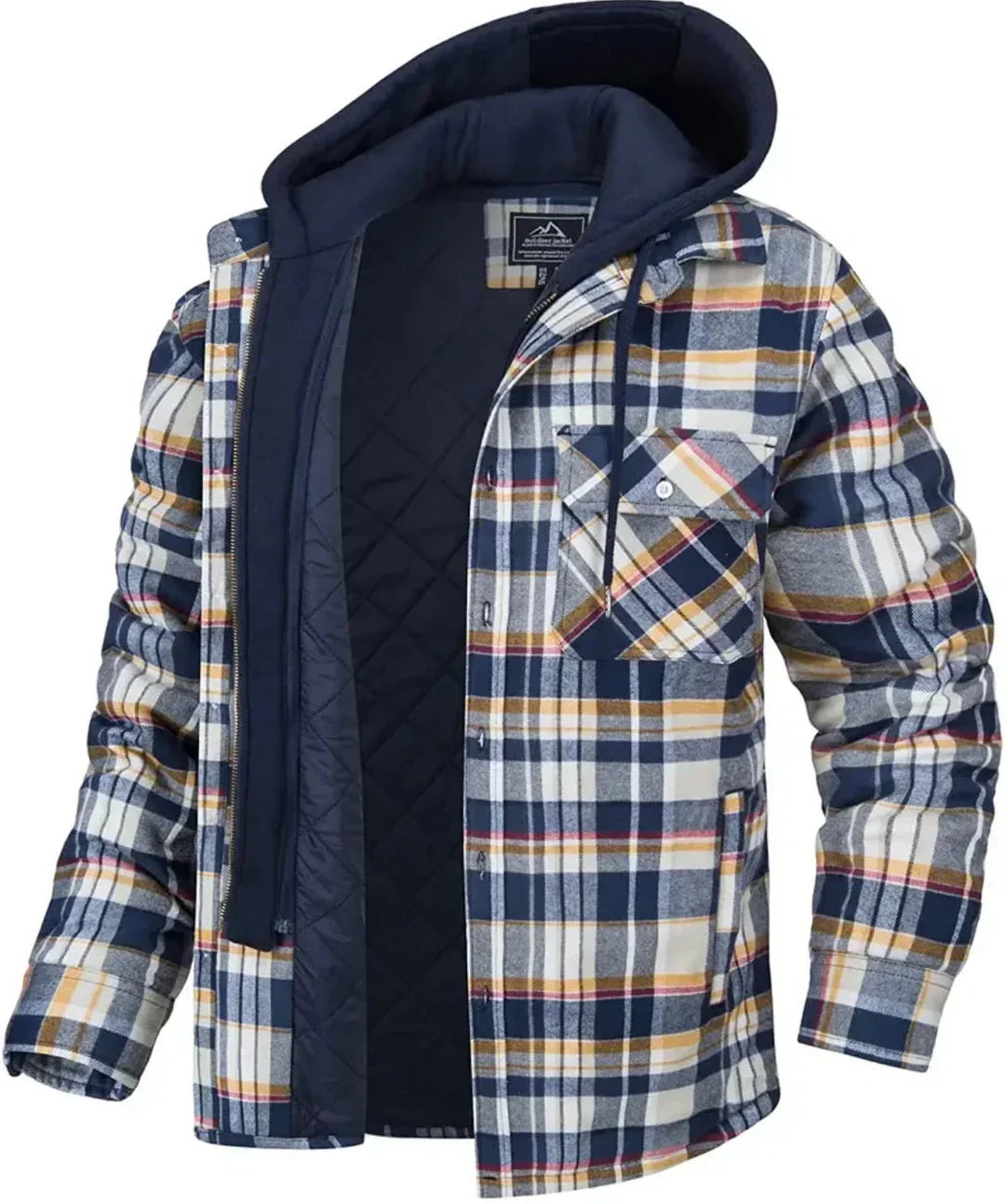 Amos | Quilted Hooded Flannel Jacket