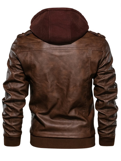 Sebastian | Leather Hoodie Jacket