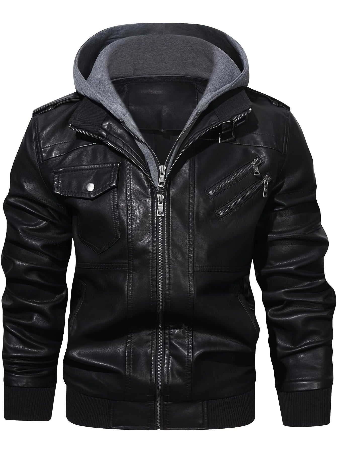 Sebastian | Leather Hoodie Jacket