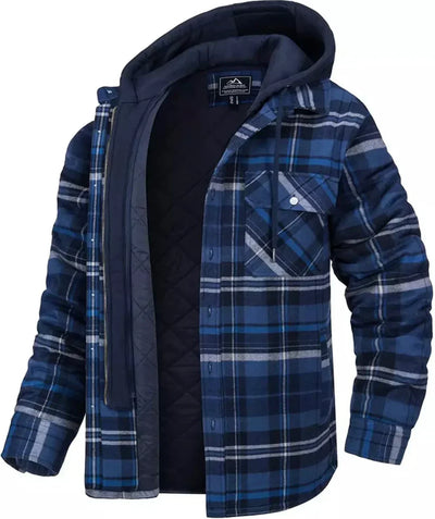 Amos | Quilted Hooded Flannel Jacket