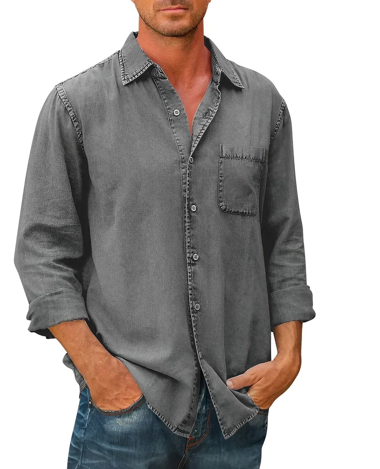 Joost | Casual Long Sleeve Shirt (1+1 FREE)