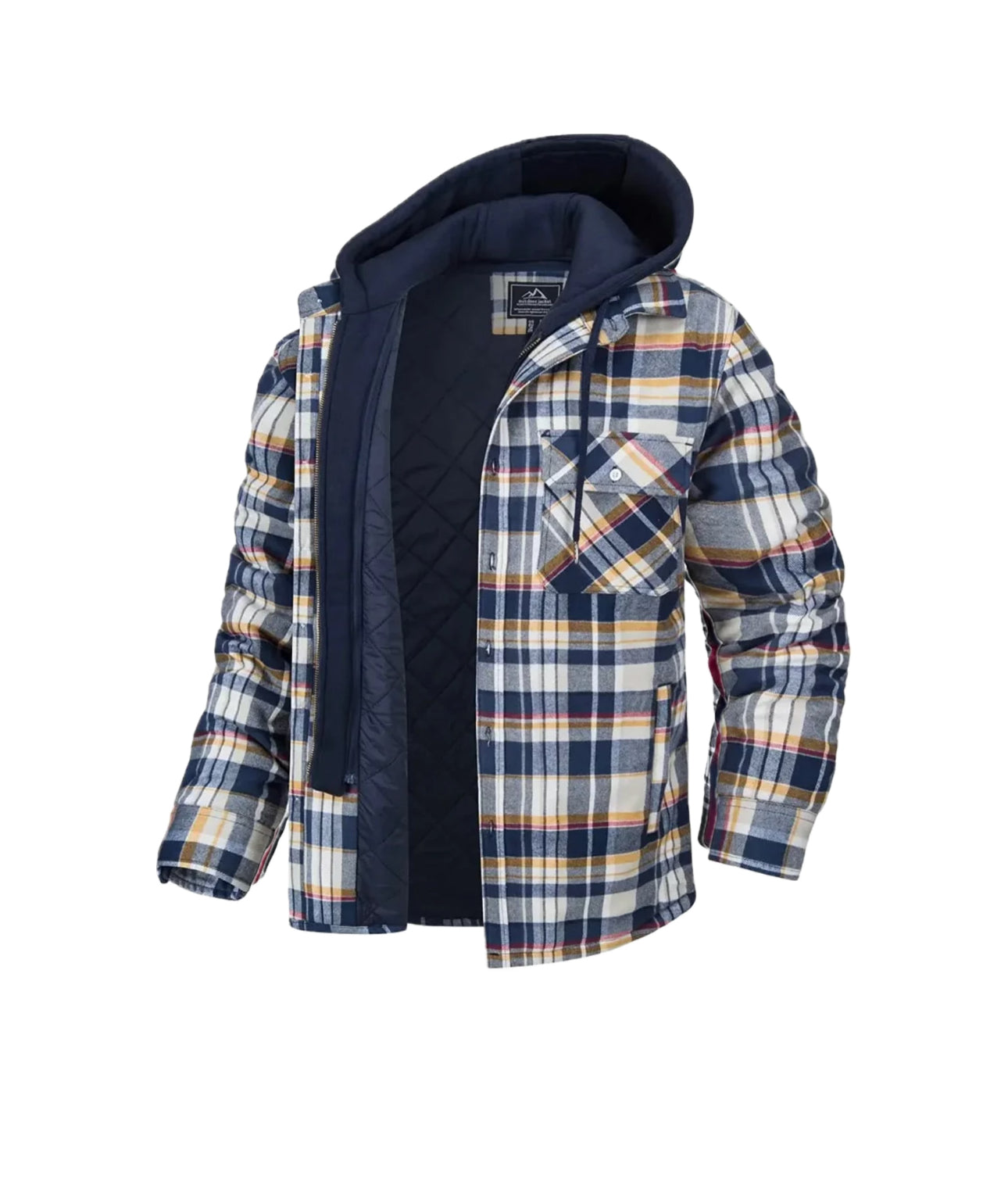 Amos | Quilted Hooded Flannel Jacket