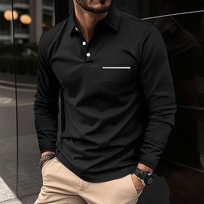 Reuben | Fashionable Long Sleeve Polo Shirt (1+1 FREE)