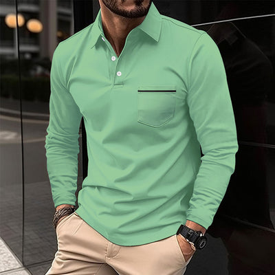 Reuben | Fashionable Long Sleeve Polo Shirt (1+1 FREE)