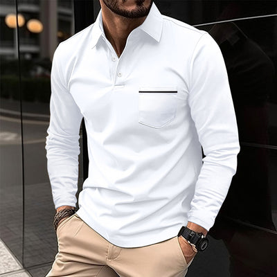 Reuben | Fashionable Long Sleeve Polo Shirt (1+1 FREE)