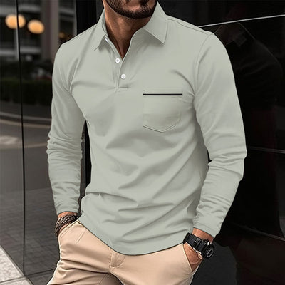 Reuben | Fashionable Long Sleeve Polo Shirt (1+1 FREE)